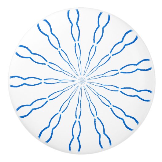 Bouton Abstrait bleu personnalisé (Devant)