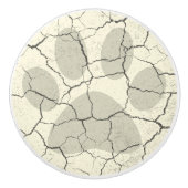 Bouton animal blanc criqué de tiroir d'empreinte (Devant)