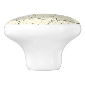 Bouton animal blanc criqué de tiroir d'empreinte (Côté)