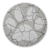 Bouton animal gris gris criqué de tiroir (Devant)