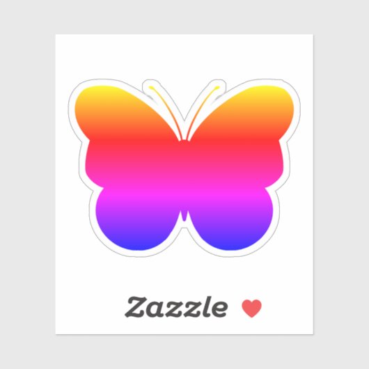 Bouton arc-en-ciel coupé en vinyle autocollant (Feuille)