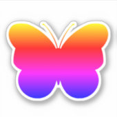 Bouton arc-en-ciel coupé en vinyle autocollant (Devant)
