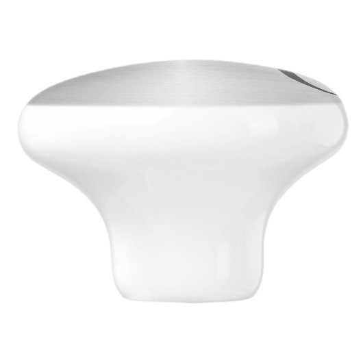 Bouton argenté de traction de tiroir de monogramme (Côté)