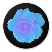 Bouton Armoire Rose bleu (Devant)