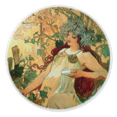 Bouton Art Nouveau en céramique (Devant)