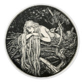 Bouton Art Nouveau en céramique (Devant)