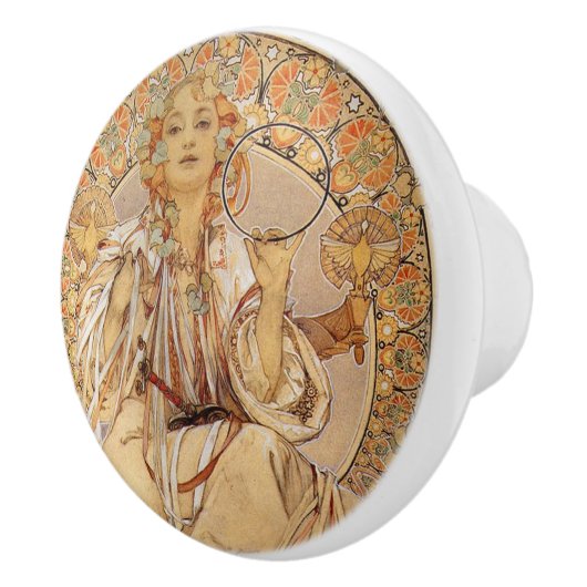 Bouton Art Nouveau en céramique (Droite)