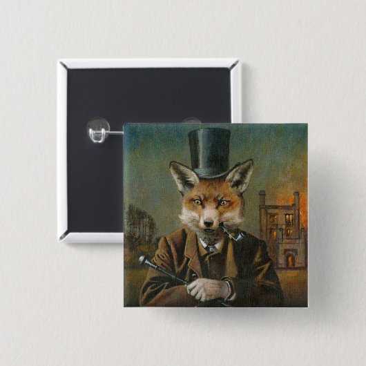 Bouton Badge Dapper Fox (Devant & derrière)