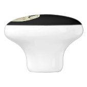 Bouton blanc d'arrière - plan de noir de guitare (Côté)