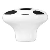 Bouton blanc et noir de meubles de point de polka (Côté)
