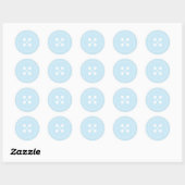 Bouton bleu Baby shower Favoriser Sticker (Feuille)