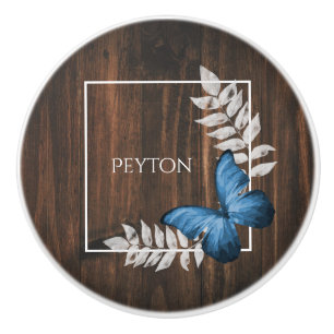 Bouton bleu rustique Ceramic Personnalisé Knob