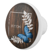 Bouton bleu rustique Ceramic Personnalisé Knob (Droite)