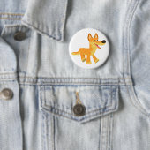 Bouton Bouton Dingo de dessin mignon Badge (En situation)