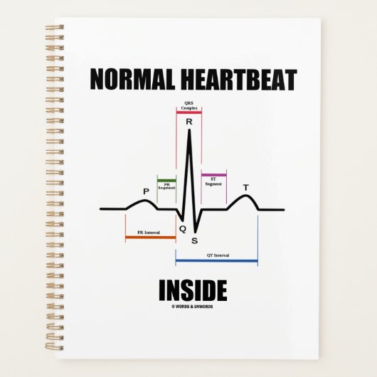 Bouton cardiaque normal à l'intérieur de l'ECG EKG (Devant)