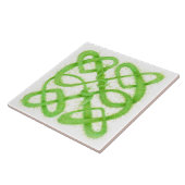 BOUTON CELTIQUE VERT 6" Carreaux en céramique (Côté)