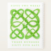 BOUTON CELTIQUE VERT 8.5x11 Planificateur / Calend (Dos)