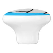 Bouton céramique personnalisé avec logo de volley- (Côté)