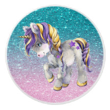 Bouton céramique Unicorn précieux