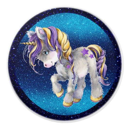 Bouton céramique Unicorn précieux (Devant)