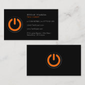 Bouton d'alimentation noir, technologie - Carte de (Devant / Derrière)