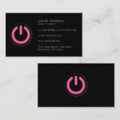 Bouton d'alimentation noir, technologie - Carte de (Devant / Derrière)