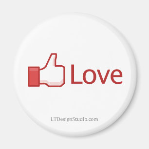 Bouton d'amour de Facebook - aimant