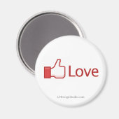 Bouton d'amour Facebook - Aimant (Recto/Verso)