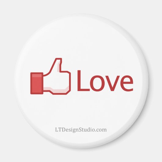 Bouton d'amour Facebook - Aimant (Devant)