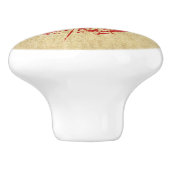 Bouton d'armoire rouge Feuille d'érable (Côté)