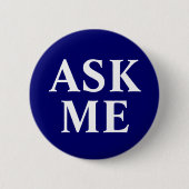 Bouton de badge bleu de la marine (Devant)