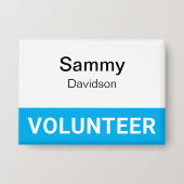 Bouton de badge de Pinback de Volontaire 3,5 pouce (Recto)