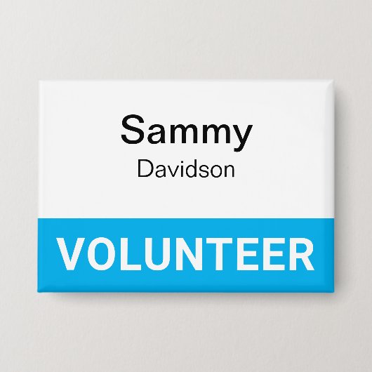 Bouton de badge de Pinback de Volontaire 3,5 pouce (Recto)