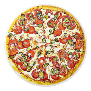 Bouton de buffet de pizza de fromage de pepperoni