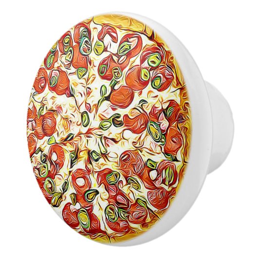 Bouton de buffet de pizza de fromage de pepperoni (Droite)