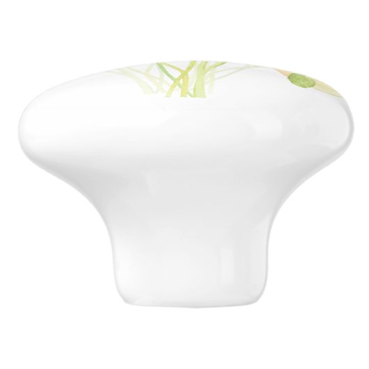 Bouton de céramique jaune (Côté)