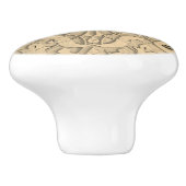 Bouton de céramique naturelle orientale (Côté)