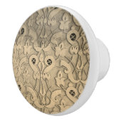 Bouton de céramique naturelle orientale (Droite)