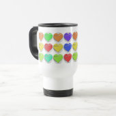 Bouton de coeur coloré - Mugs (Devant gauche)