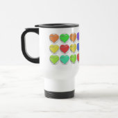 Bouton de coeur coloré - Mugs (Gauche)