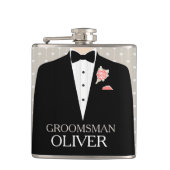 Bouton de corail de tuxedo Groomsman nommé flacon  (Devant)