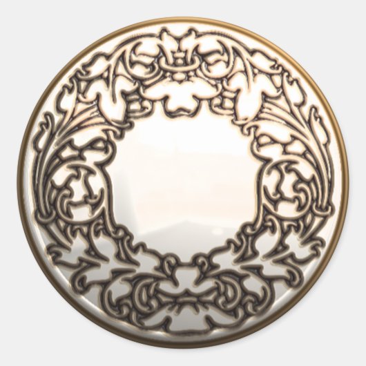 Bouton de couture en verre d'or blanc autocollant (Devant)