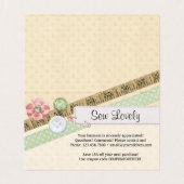 Bouton de couture et Carte de remerciements de rub (Inside Unfolded)