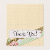 Bouton de couture et Carte de remerciements de rub (Outside Unfolded)