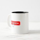 Bouton de désabonnement - Mug à café drôle (Devant gauche)