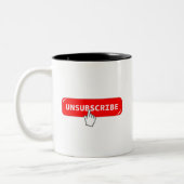 Bouton de désabonnement - Mug à café drôle (Gauche)