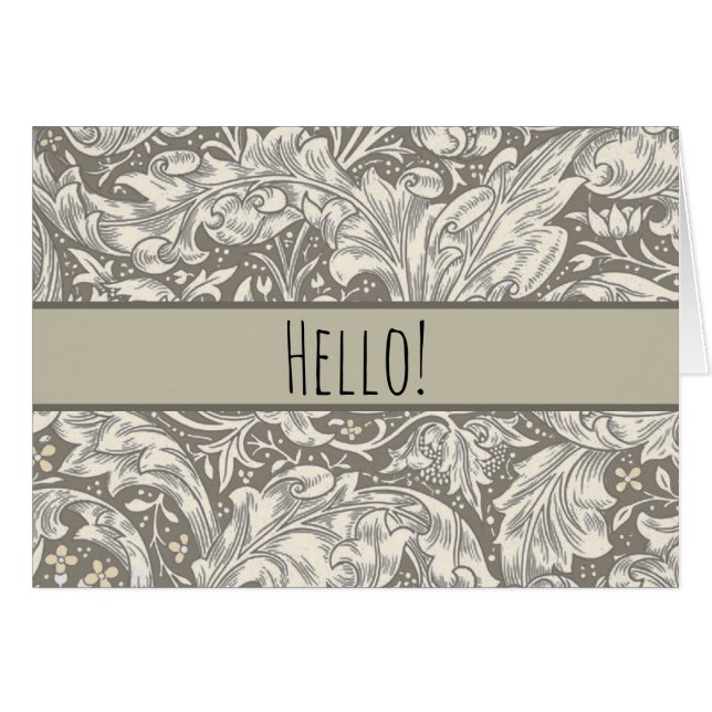 Bouton de fiancé de William Morris damassé antique (Devant horizontal)