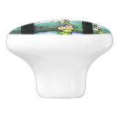 Bouton de jardin en verre souillé de Nouveau (Côté)