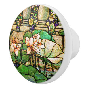 Bouton de Lotus en verre souillé de Nouveau