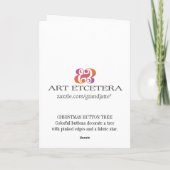 Bouton de Noël Arbre carte de voeux (Dos)